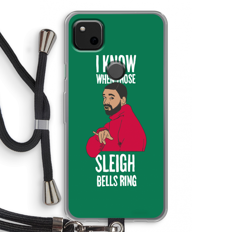 Sleigh Bells Ring: Pixel 4a Transparant Hoesje met koord