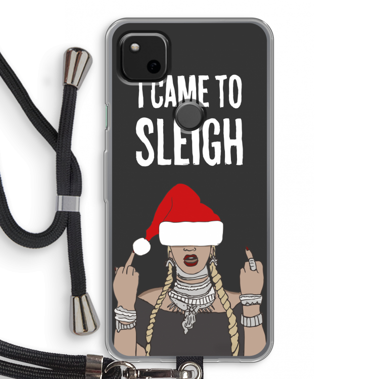 Came To Sleigh: Pixel 4a Transparant Hoesje met koord
