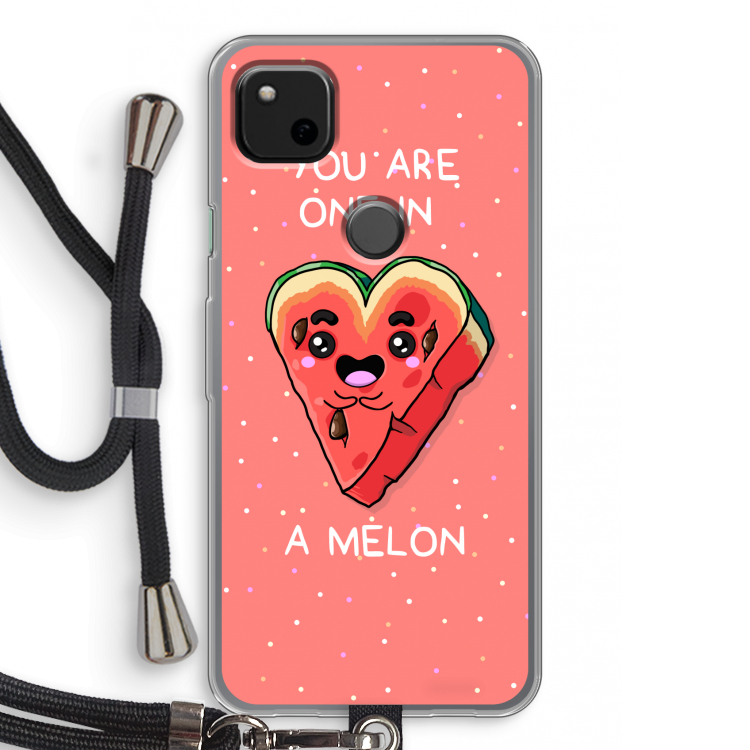 One In A Melon: Pixel 4a Transparant Hoesje met koord