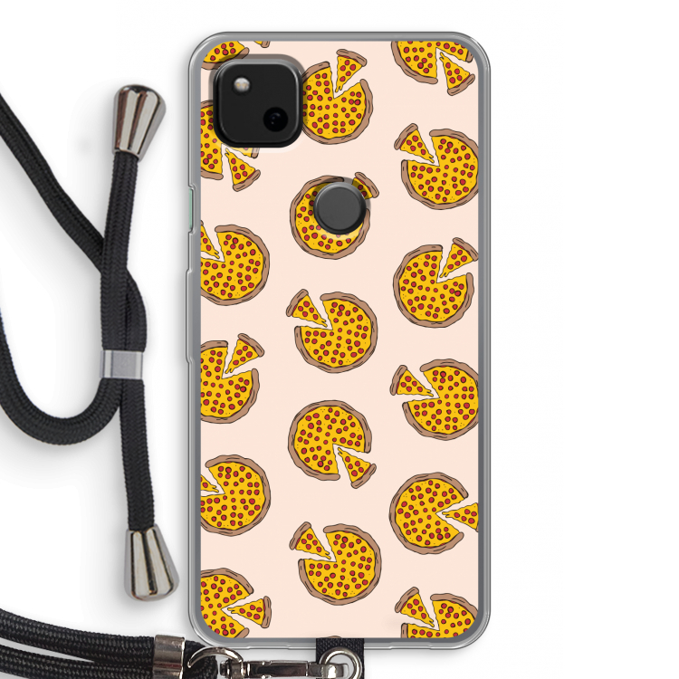 You Had Me At Pizza: Pixel 4a Transparant Hoesje met koord
