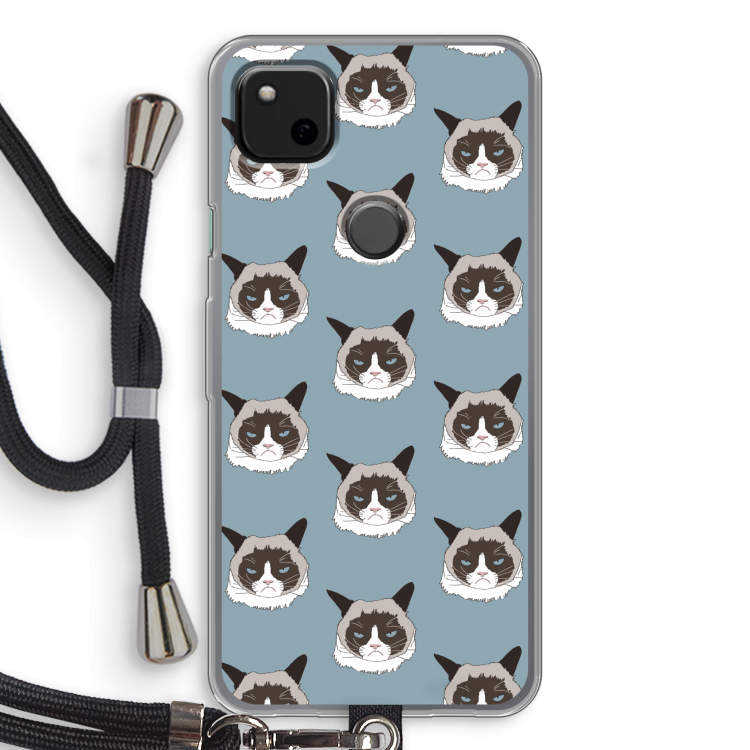 It's a Purrr Case: Pixel 4a Transparant Hoesje met koord