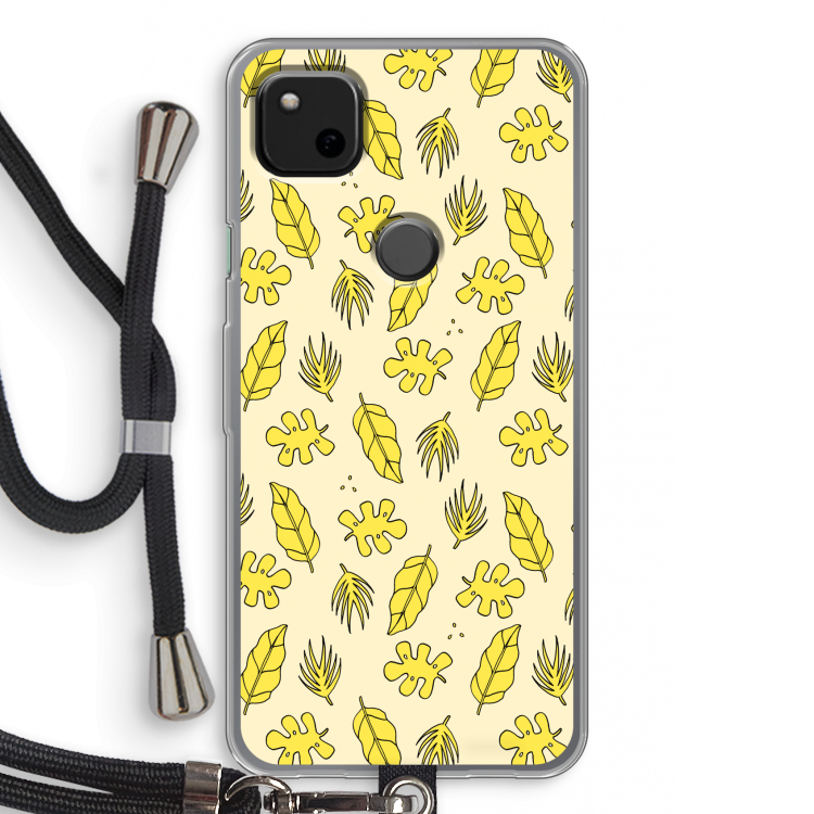 Herfst: Pixel 4a Transparant Hoesje met koord