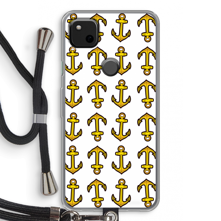 Musketon Anchor: Pixel 4a Transparant Hoesje met koord