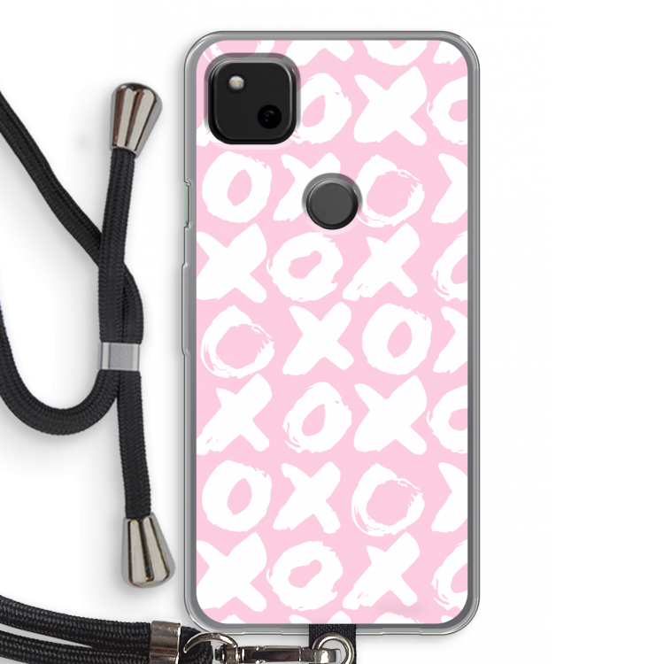 XOXO: Pixel 4a Transparant Hoesje met koord