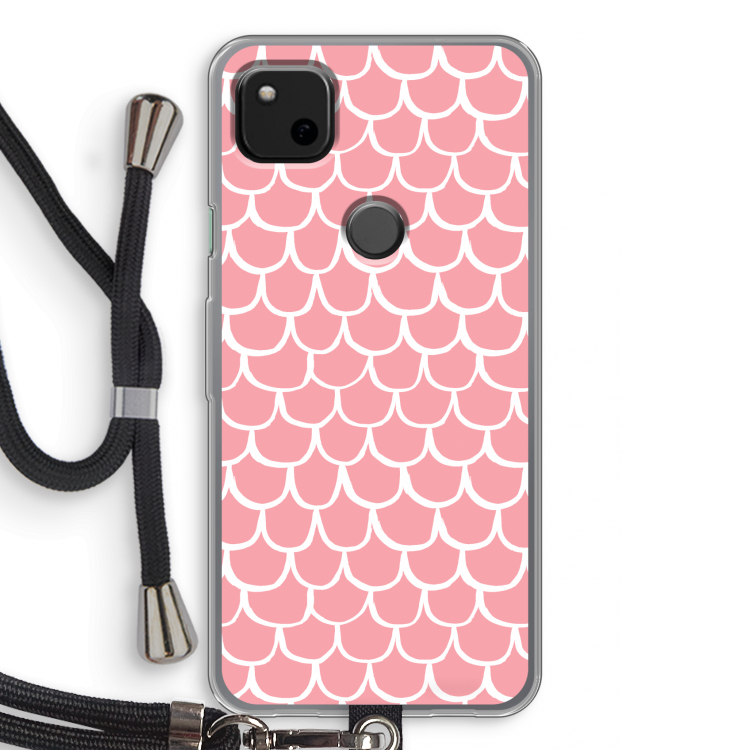 Dakpannetjes: Pixel 4a Transparant Hoesje met koord