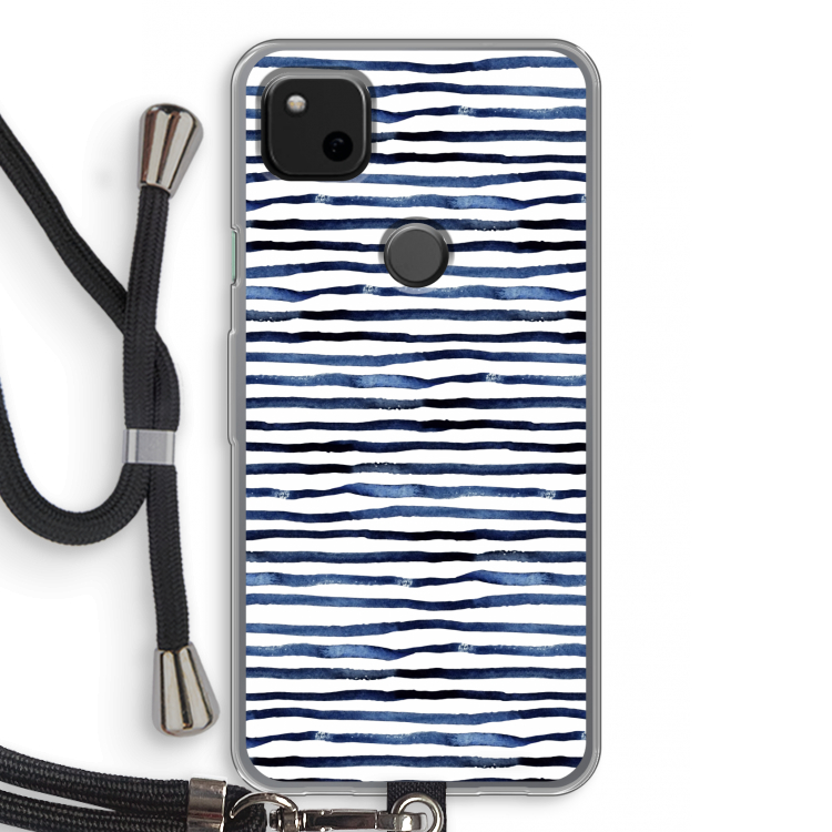 Verrassende lijnen: Pixel 4a Transparant Hoesje met koord
