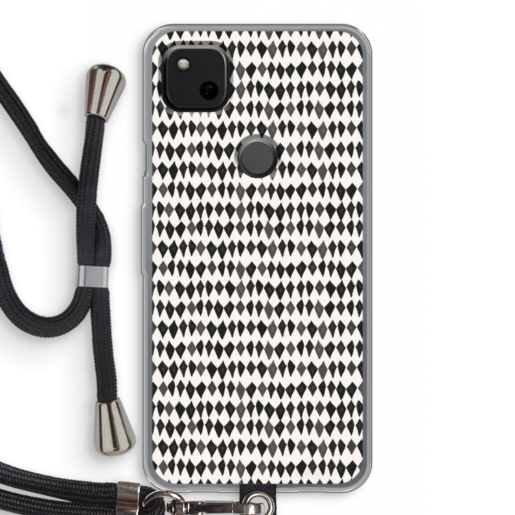 Crazy shapes: Pixel 4a Transparant Hoesje met koord