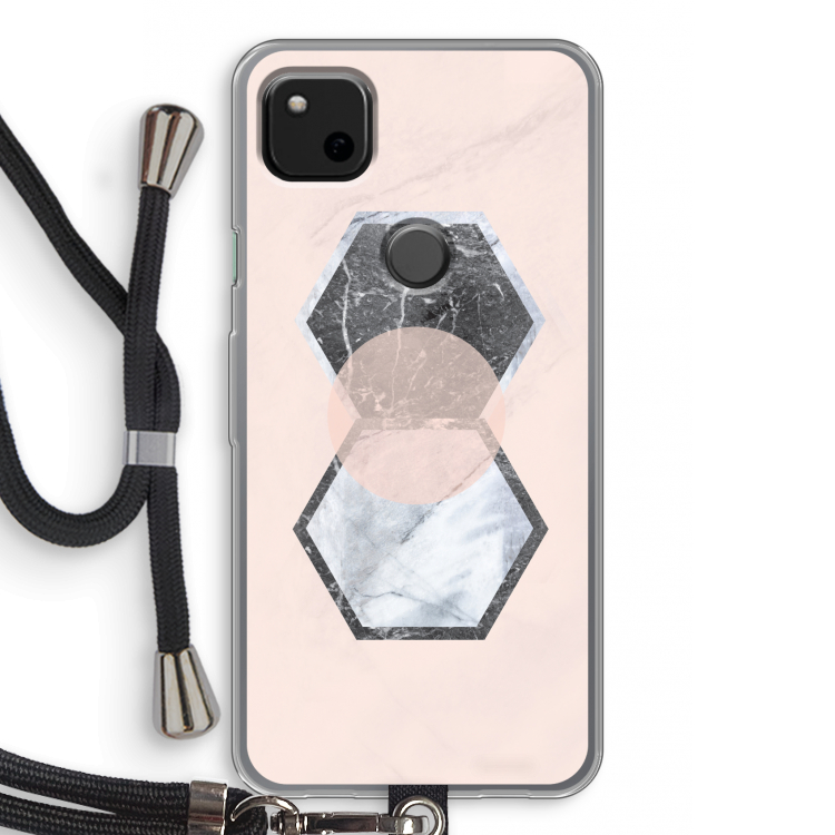 Creatieve toets: Pixel 4a Transparant Hoesje met koord