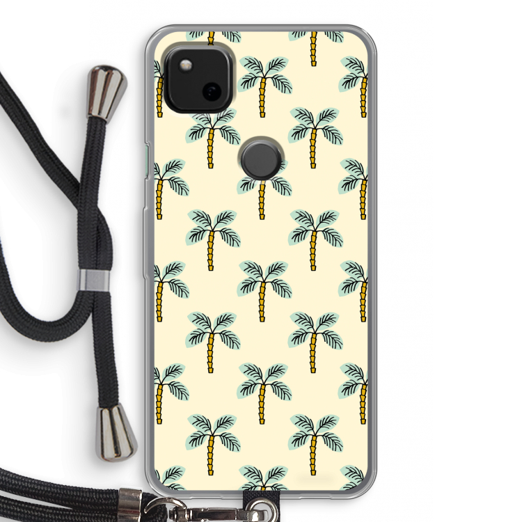 Paradise: Pixel 4a Transparant Hoesje met koord