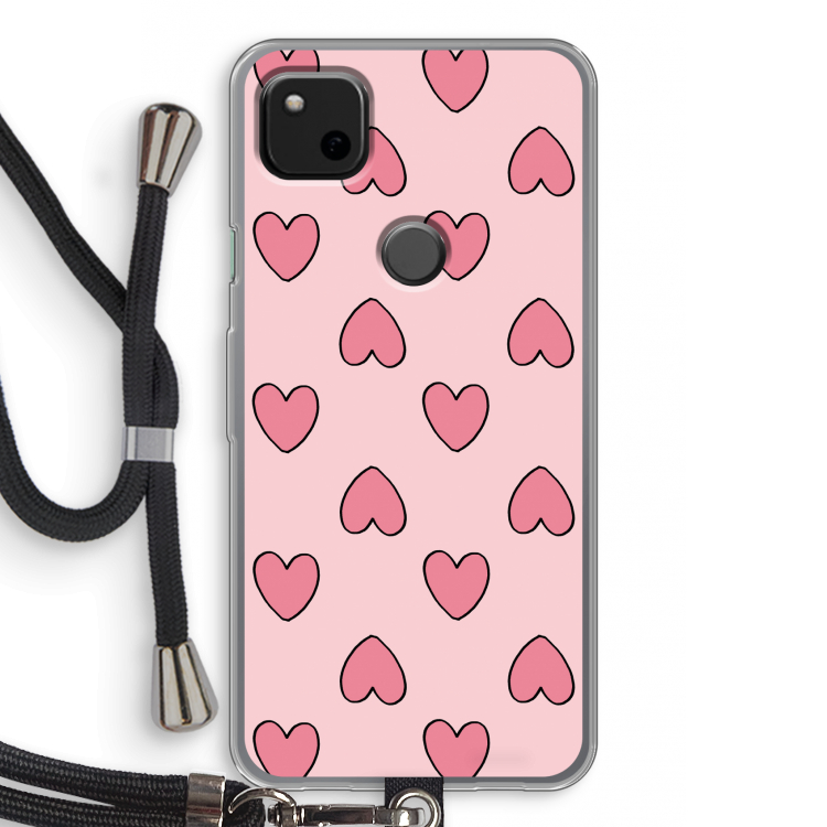 Ondersteboven verliefd: Pixel 4a Transparant Hoesje met koord