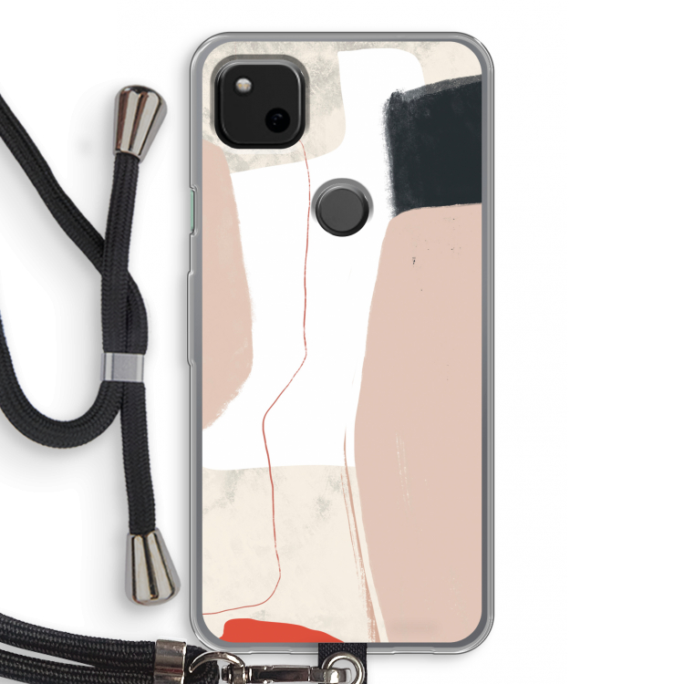 Lava: Pixel 4a Transparant Hoesje met koord