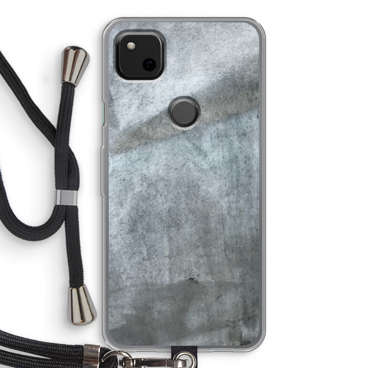 Grey Stone: Pixel 4a Transparant Hoesje met koord