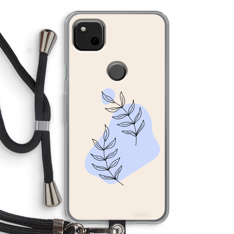 Leaf me if you can: Pixel 4a Transparant Hoesje met koord