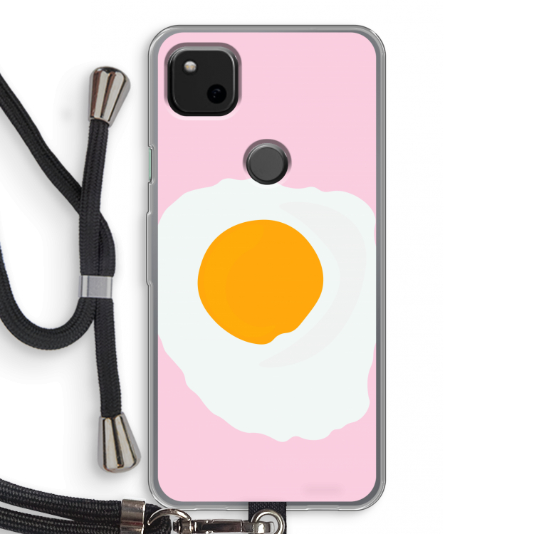 Sunny side up: Pixel 4a Transparant Hoesje met koord