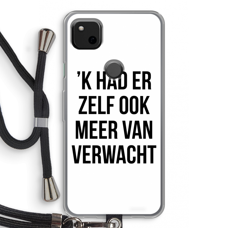 Meer verwacht: Pixel 4a Transparant Hoesje met koord