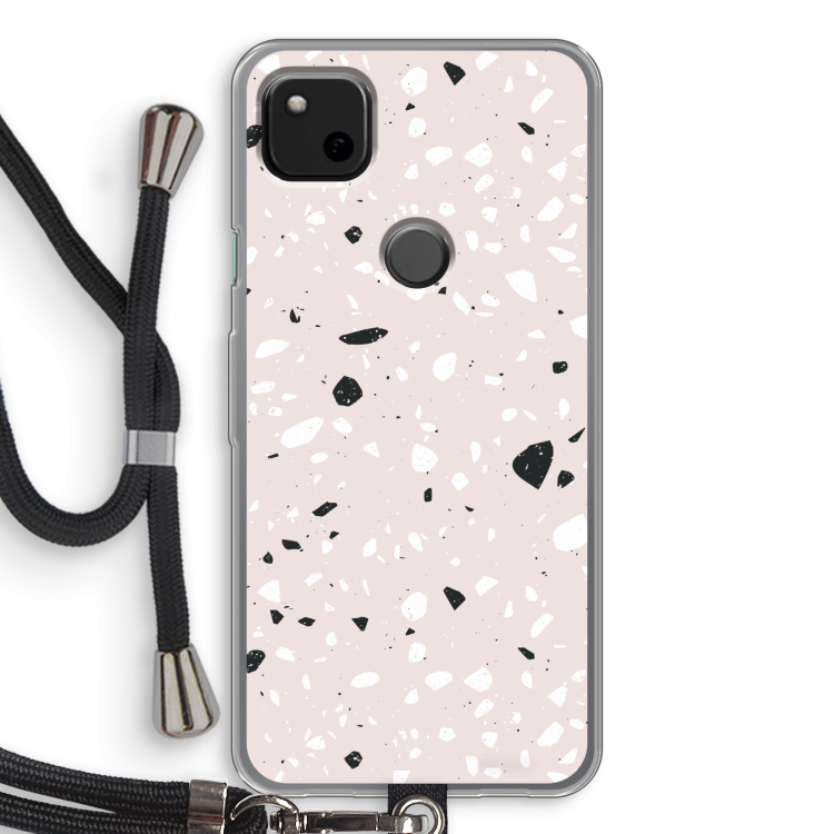 Terrazzo N°20: Pixel 4a Transparant Hoesje met koord