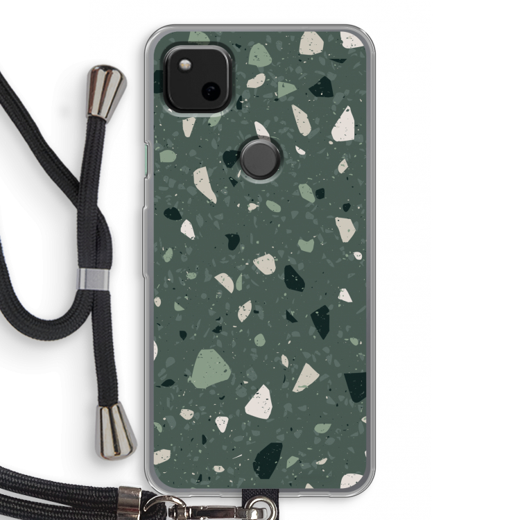 Terrazzo N°19: Pixel 4a Transparant Hoesje met koord