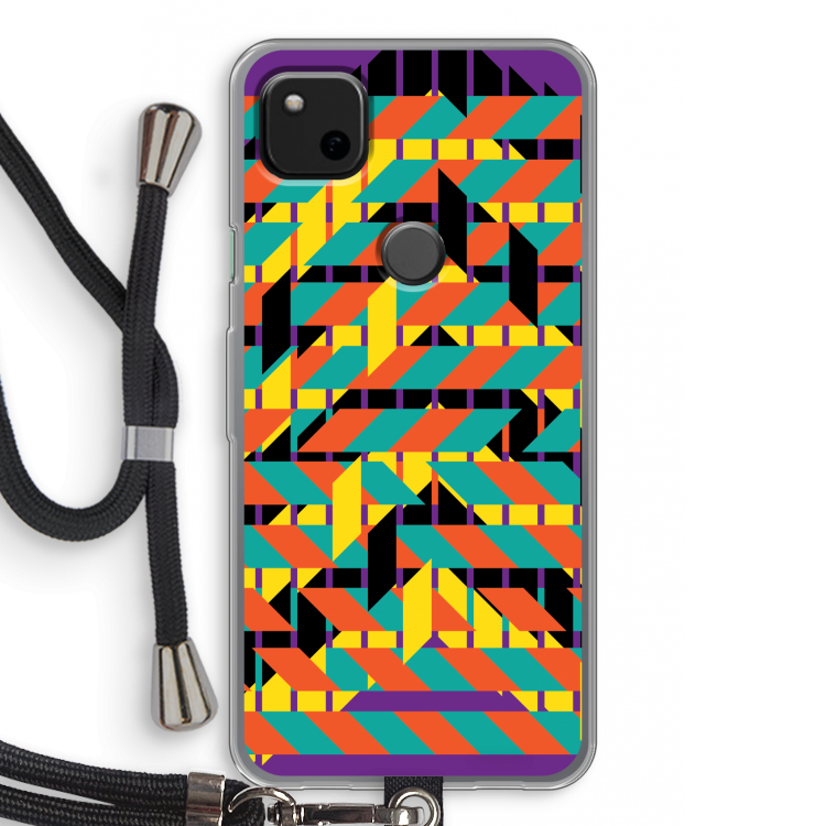 Skew Bee 2: Pixel 4a Transparant Hoesje met koord