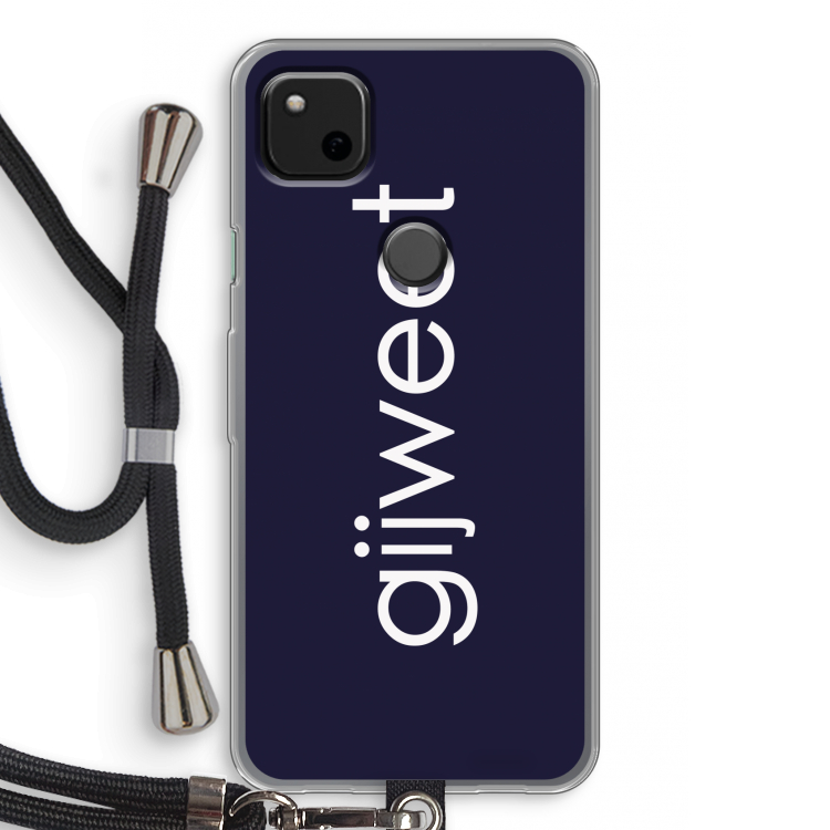 Gijweet: Pixel 4a Transparant Hoesje met koord