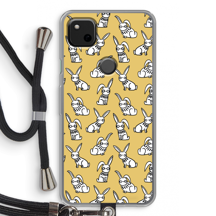 Haas: Pixel 4a Transparant Hoesje met koord