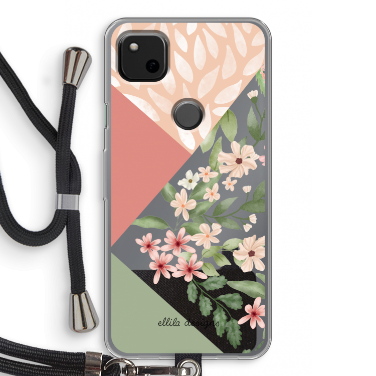 Sweet heaven geometrics: Pixel 4a Transparant Hoesje met koord