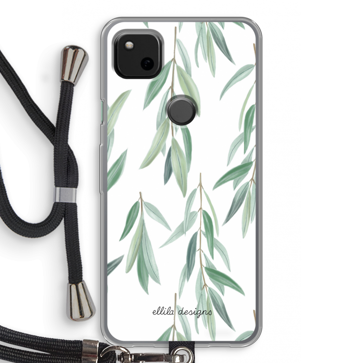 Branch up your life: Pixel 4a Transparant Hoesje met koord