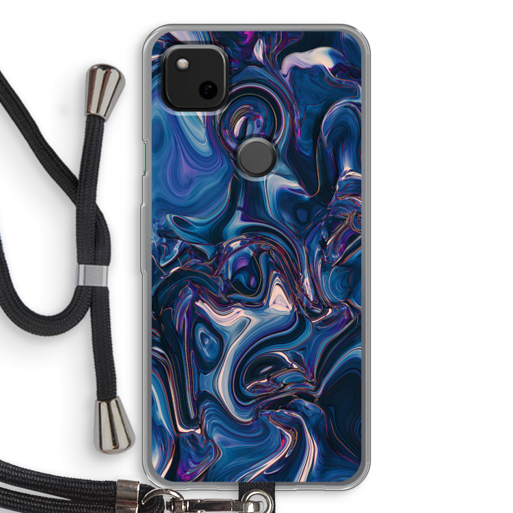Mirrored Mirage: Pixel 4a Transparant Hoesje met koord