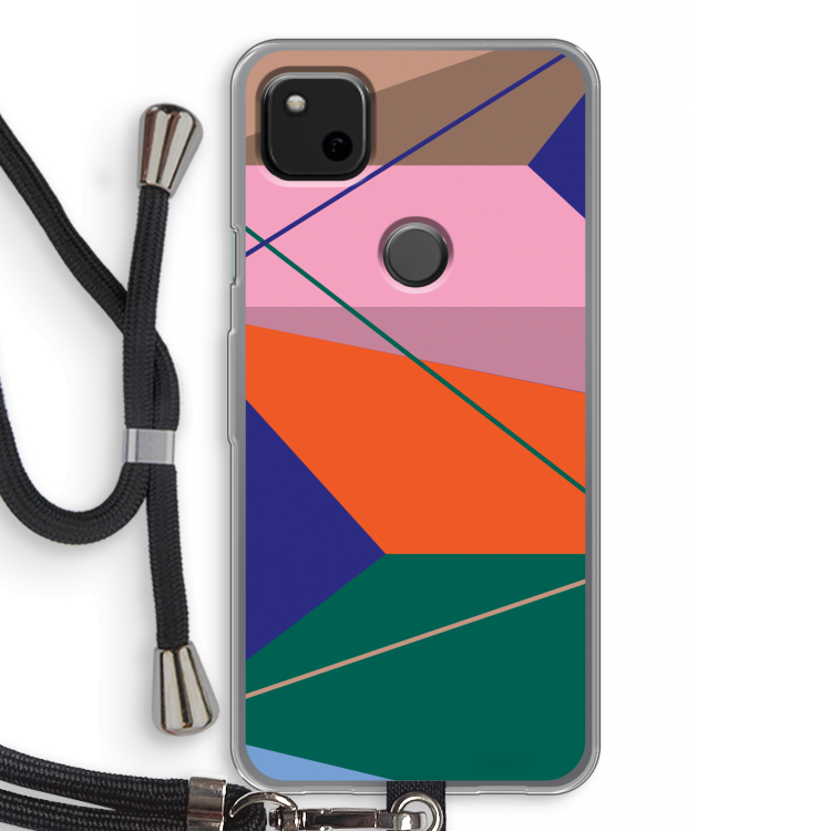 Gestalte 1: Pixel 4a Transparant Hoesje met koord