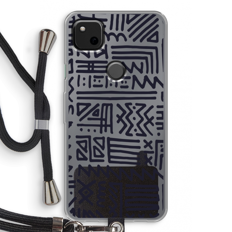 Marrakech print: Pixel 4a Transparant Hoesje met koord