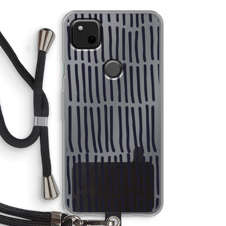 Moroccan stripes: Pixel 4a Transparant Hoesje met koord