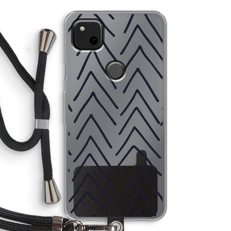 Marrakech Arrows: Pixel 4a Transparant Hoesje met koord