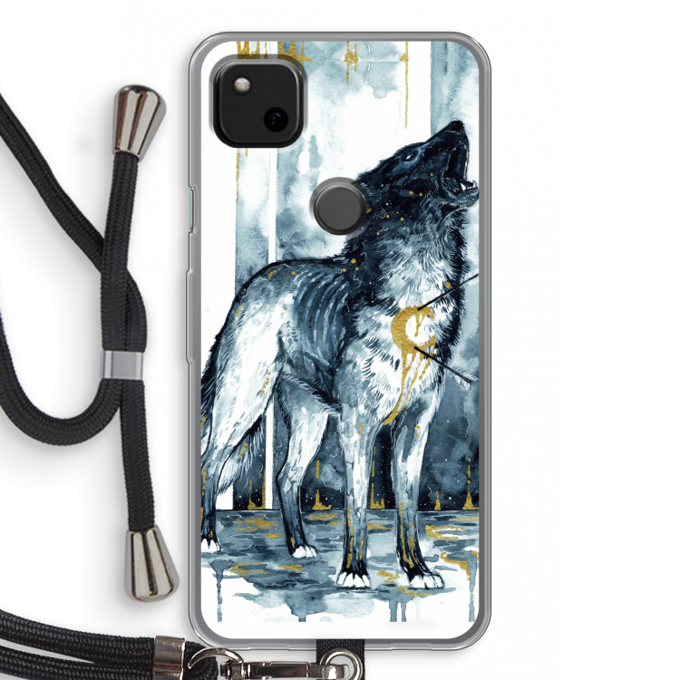 Bleeding Soul: Pixel 4a Transparant Hoesje met koord