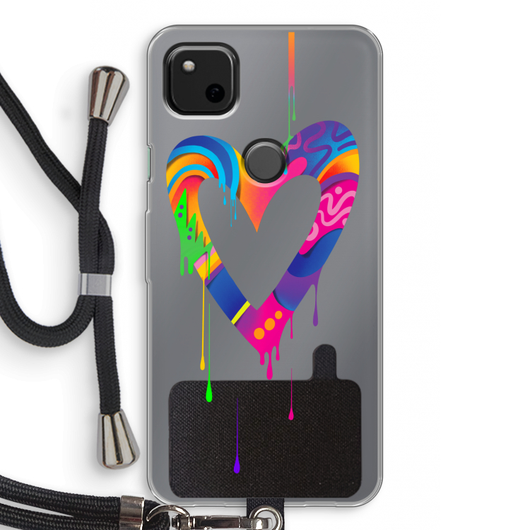 Melts My Heart: Pixel 4a Transparant Hoesje met koord