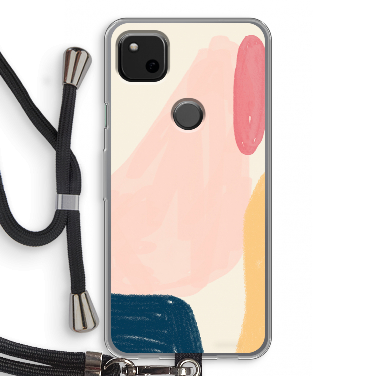 Saturday Flow: Pixel 4a Transparant Hoesje met koord