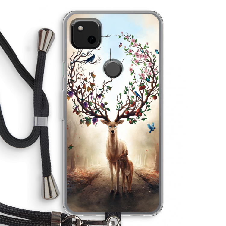 Seasons Change: Pixel 4a Transparant Hoesje met koord