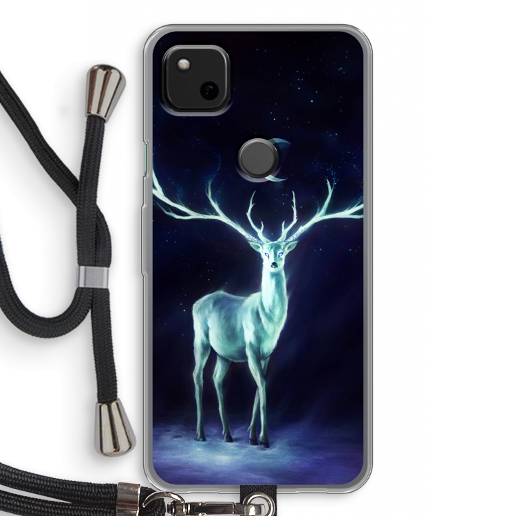 Nightbringer: Pixel 4a Transparant Hoesje met koord