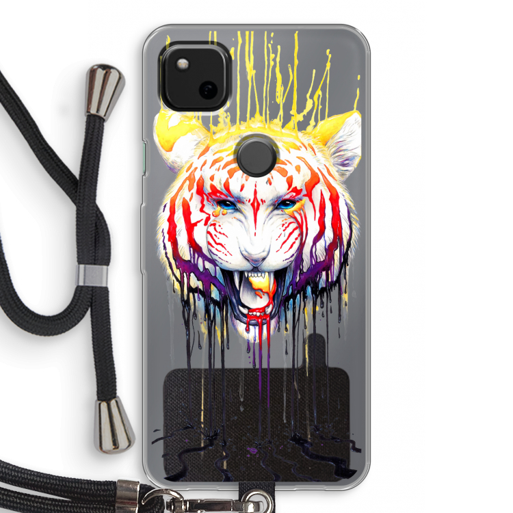 Fading: Pixel 4a Transparant Hoesje met koord