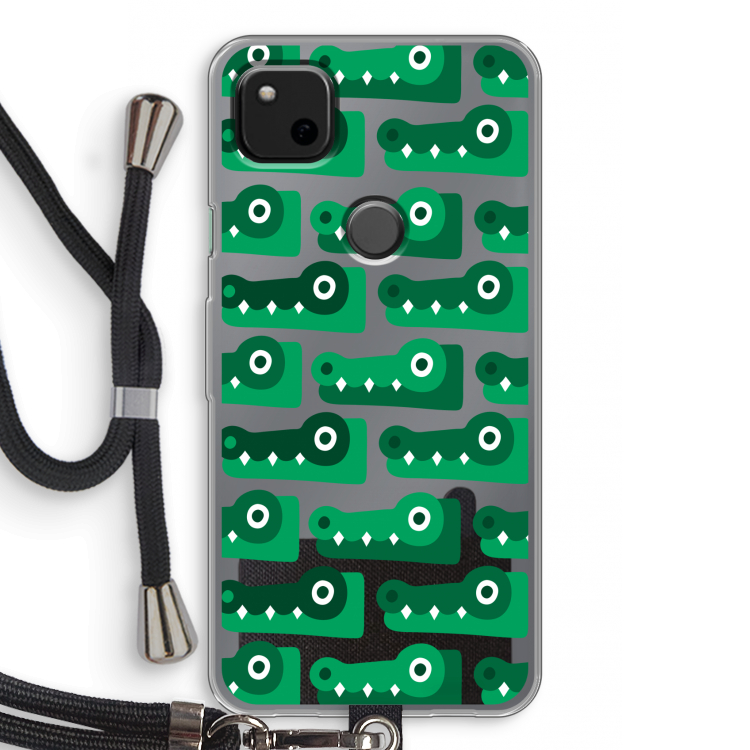 Crocs: Pixel 4a Transparant Hoesje met koord