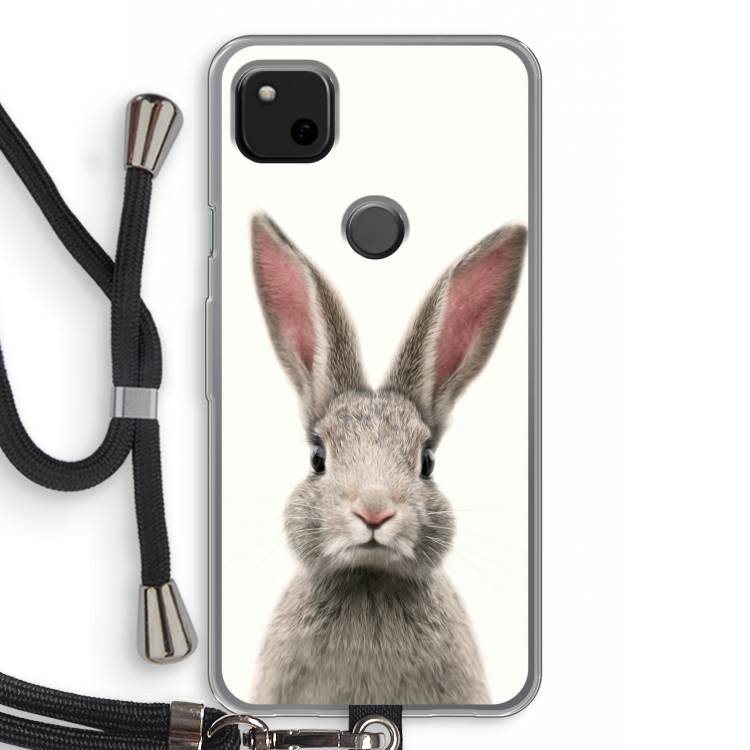 Daisy: Pixel 4a Transparant Hoesje met koord