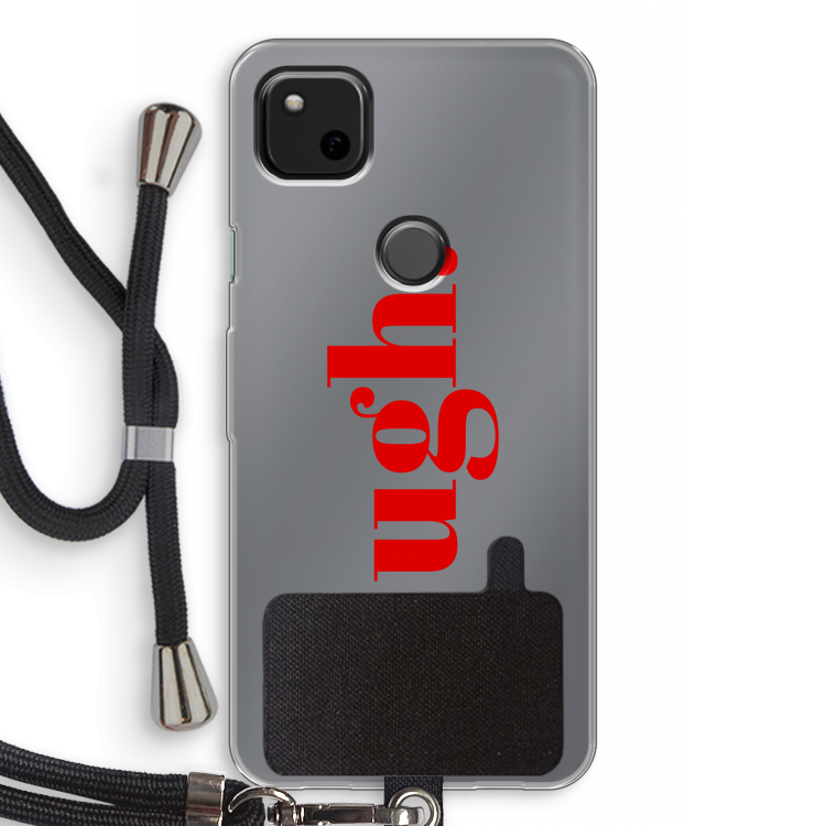 Ugh: Pixel 4a Transparant Hoesje met koord