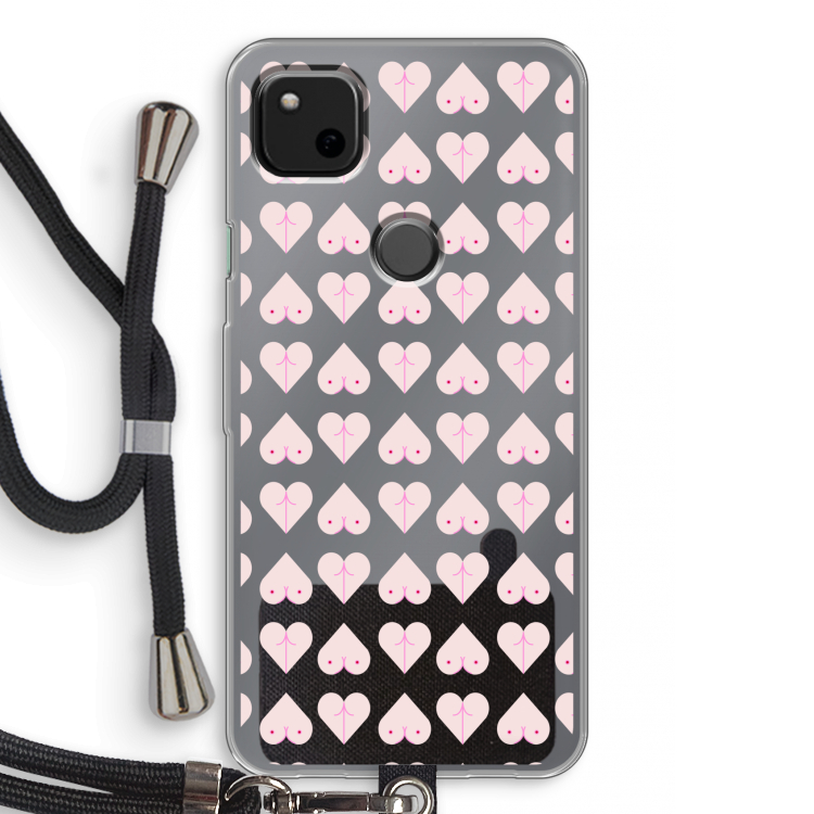 Ass 'n Titties: Pixel 4a Transparant Hoesje met koord