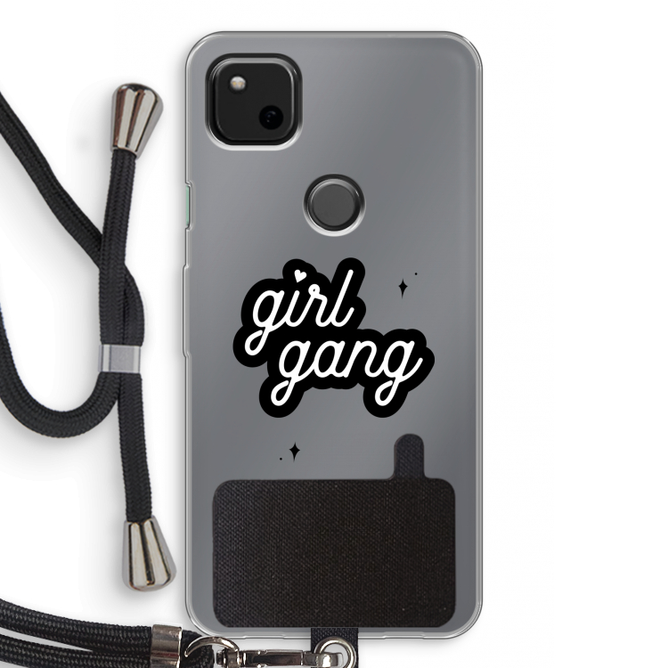 Girl Gang: Pixel 4a Transparant Hoesje met koord