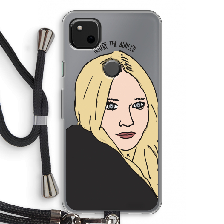 Ashley: Pixel 4a Transparant Hoesje met koord