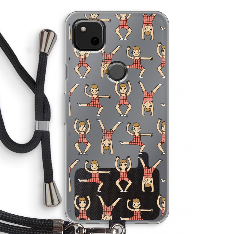 Gymboys: Pixel 4a Transparant Hoesje met koord