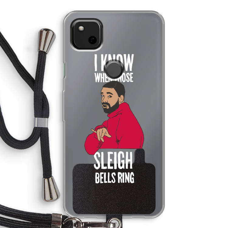 Sleigh Bells Ring: Pixel 4a Transparant Hoesje met koord