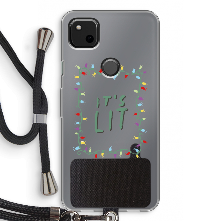 It's Lit: Pixel 4a Transparant Hoesje met koord