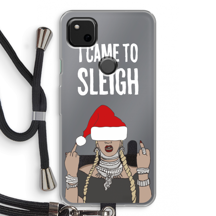 Came To Sleigh: Pixel 4a Transparant Hoesje met koord