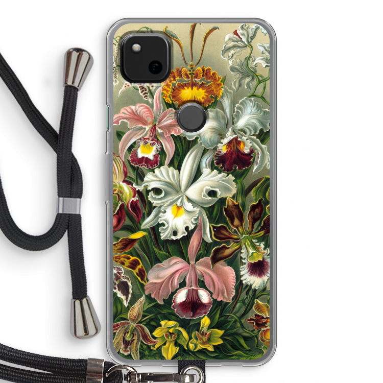 Haeckel Orchidae: Pixel 4a Transparant Hoesje met koord