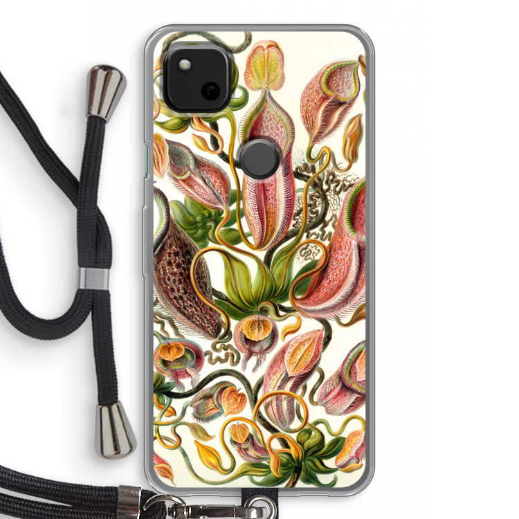 Haeckel Nepenthaceae: Pixel 4a Transparant Hoesje met koord