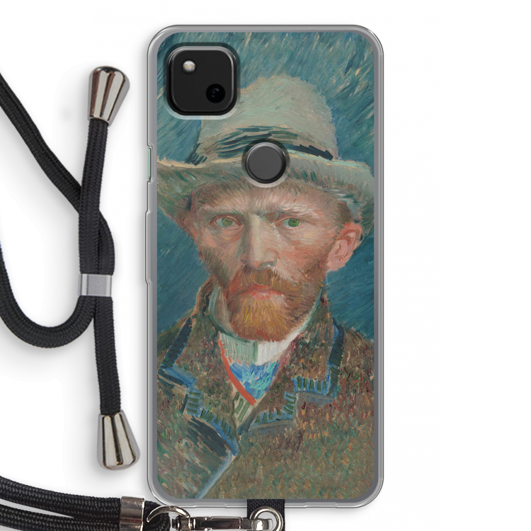 Van Gogh: Pixel 4a Transparant Hoesje met koord